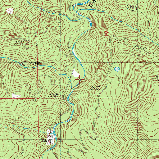 Topographic Map of Trapper Creek, OR