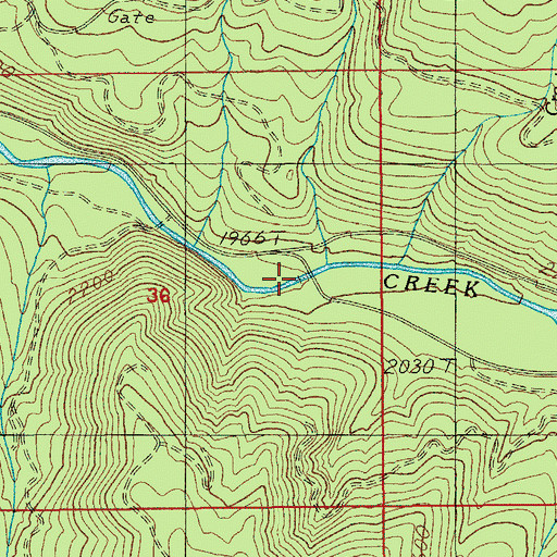 Topographic Map of Trapper Creek, OR