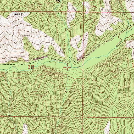 Topographic Map of Trapper Creek, OR