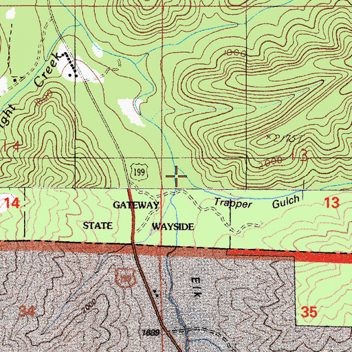 Topographic Map of Trapper Gulch, OR