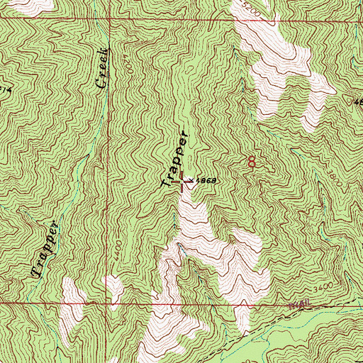 Topographic Map of Trapper Ridge, OR