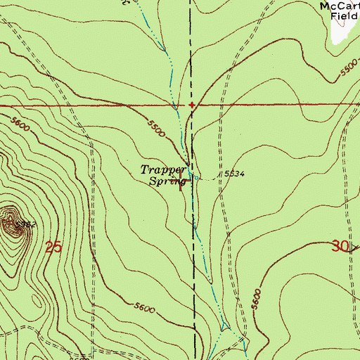 Topographic Map of Trapper Spring, OR
