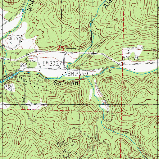 Topographic Map of Treat River, OR