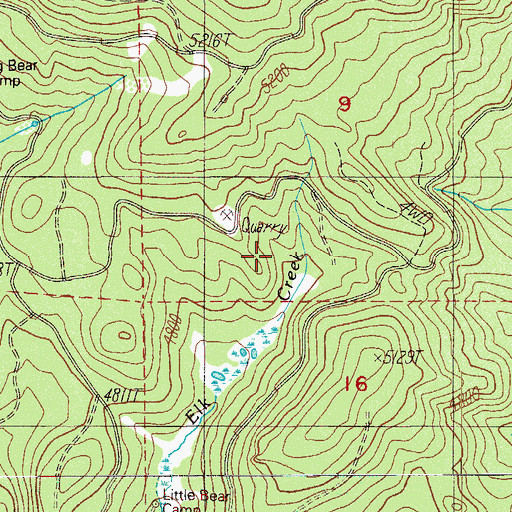 Topographic Map of Tripod Camp, OR