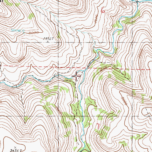 Topographic Map of Troff Canyon, OR