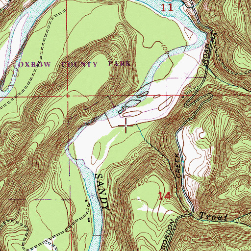 Topographic Map of Trout Creek, OR