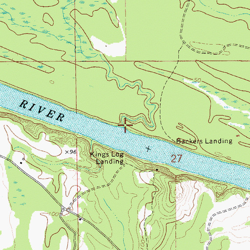 Topographic Map of Buckhorn Creek, AL