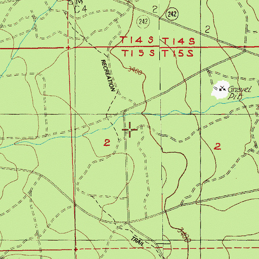 Topographic Map of Trout Creek, OR