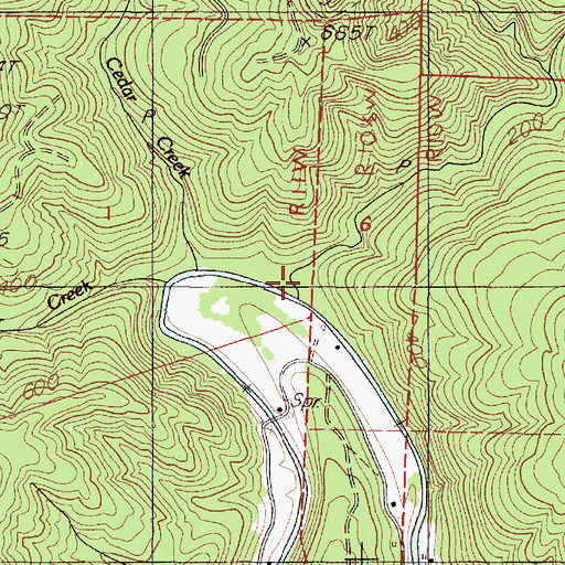 Topographic Map of Trout Creek, OR