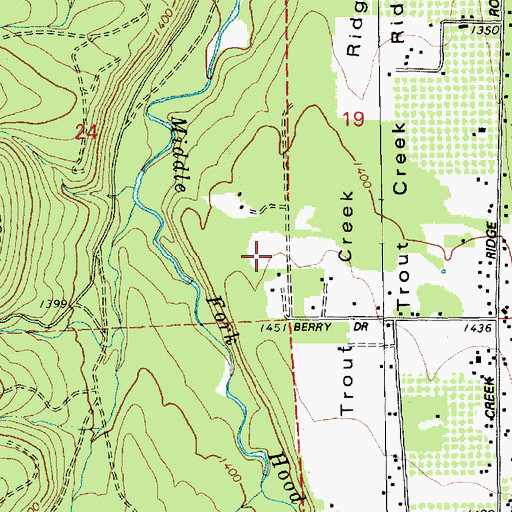 Topographic Map of Trout Creek Ridge, OR