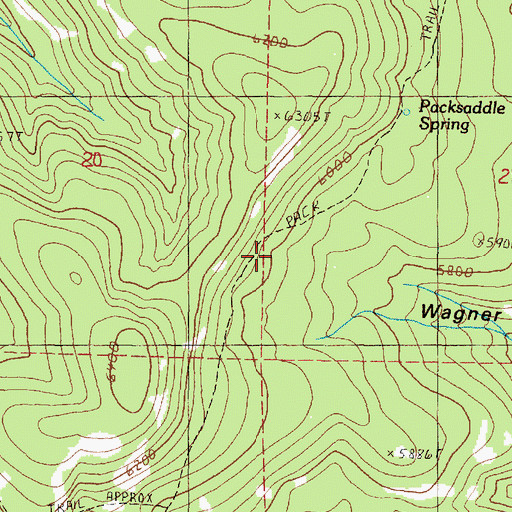 Topographic Map of Trout Meadows Trail, OR