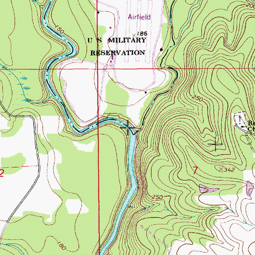 Topographic Map of Bucks Mill Creek, AL