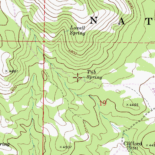 Topographic Map of Tub Spring, OR