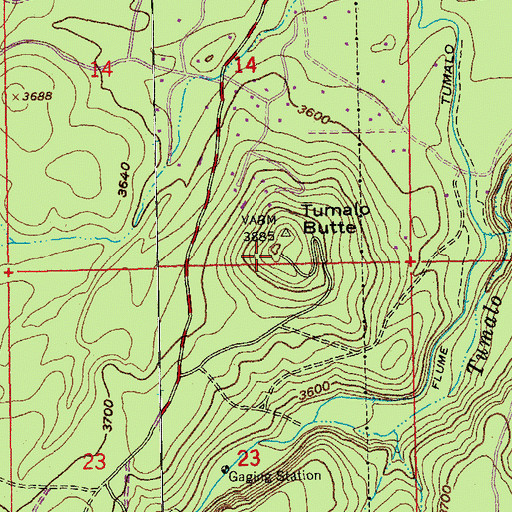 Topographic Map of Tumalo Butte, OR