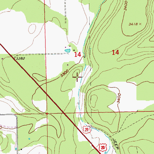 Topographic Map of Tumalo Feed Canal, OR
