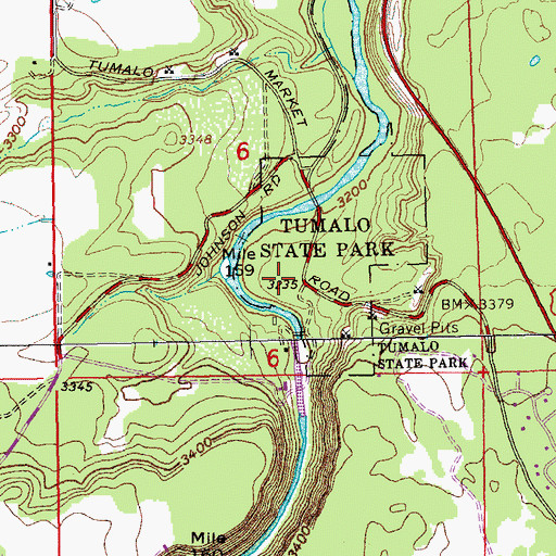 Topographic Map of Tumalo State Park, OR