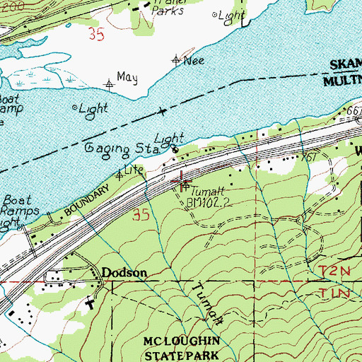 Topographic Map of Tumalt Creek, OR