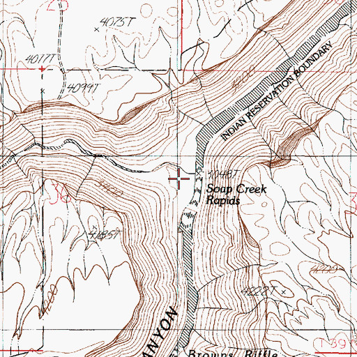 Topographic Map of Soap Creek, AZ