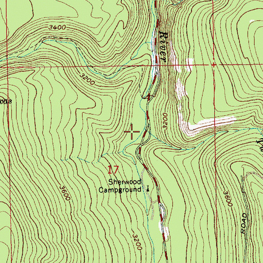 Topographic Map of Tumble Creek, OR