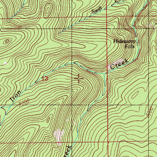 Topographic Map of Tumbling Creek, OR