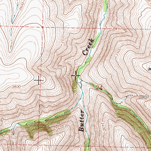 Topographic Map of Tunnel Canyon, OR