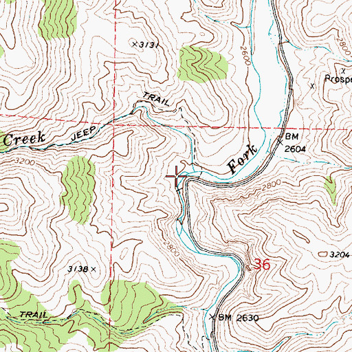 Topographic Map of Tunnel Creek, OR