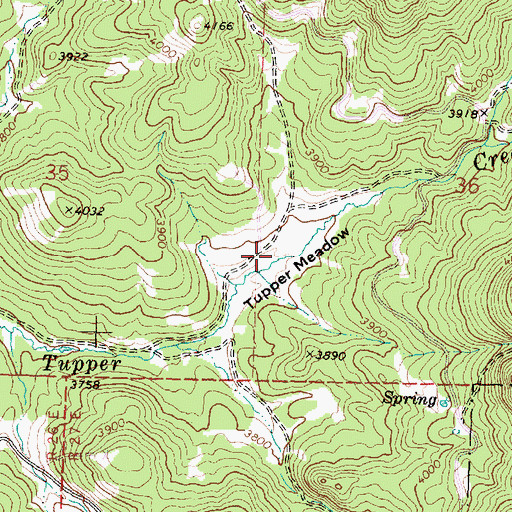 Topographic Map of Tupper Meadow, OR