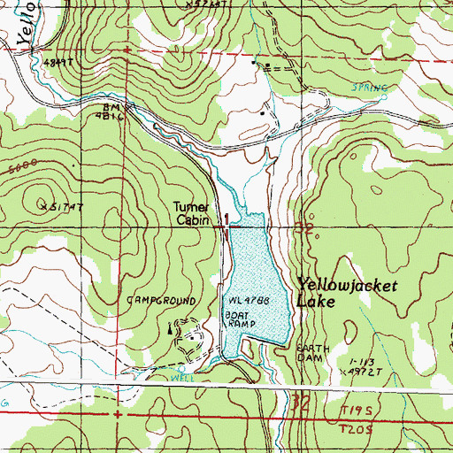 Topographic Map of Turner Cabin, OR