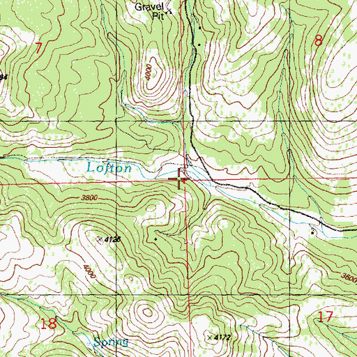 Topographic Map of Turner Creek, OR