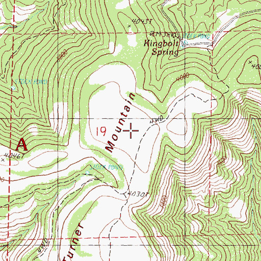 Topographic Map of Turner Mountain, OR