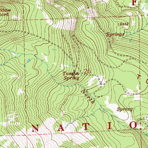 Topographic Map of Turpin Spring, OR