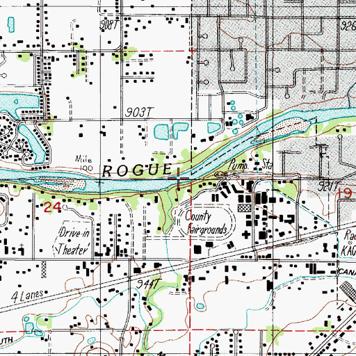 Topographic Map of Tussing Park, OR