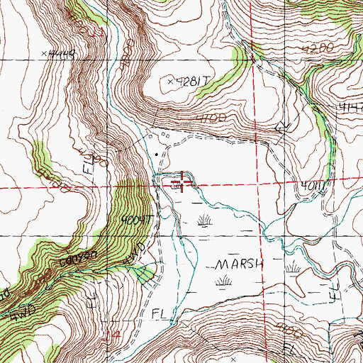 Topographic Map of Twelvemile Creek, OR