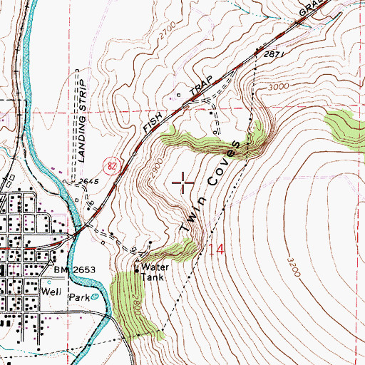 Topographic Map of Twin Coves, OR