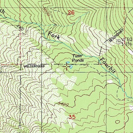 Topographic Map of Twin Ponds Camp, OR