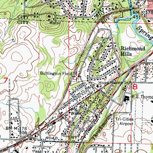 Topographic Map of Buffington Field (historical), AL