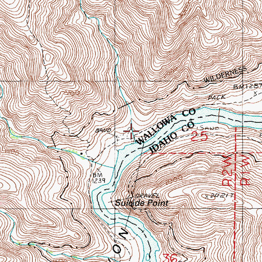 Topographic Map of Two Corral Creek, OR