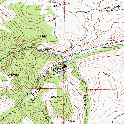 Topographic Map of Tyler Draw, OR