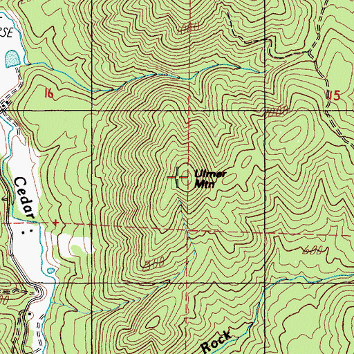 Topographic Map of Ulmer Mountain, OR