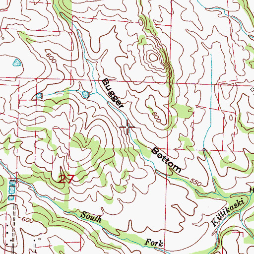 Topographic Map of Bugger Bottom, AL