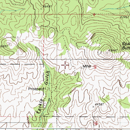 Topographic Map of Union Mine (historical), OR