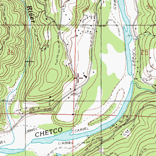 Topographic Map of Upper Chetco Charter School, OR