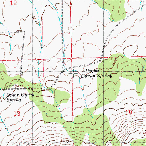 Topographic Map of Upper Cyrus Spring, OR