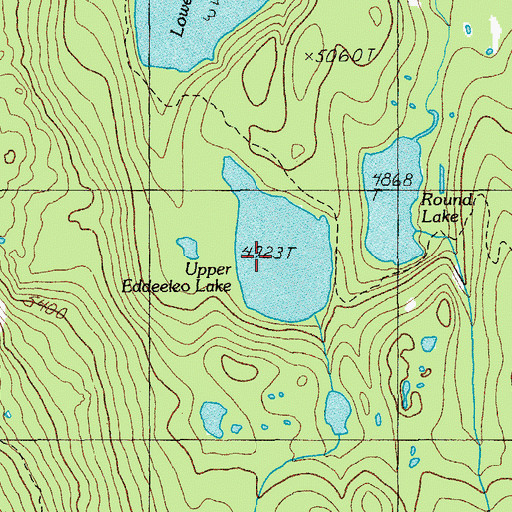 Topographic Map of Upper Eddeeleo Lake, OR