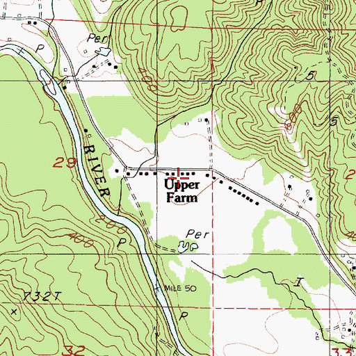 Topographic Map of Upper Farm, OR