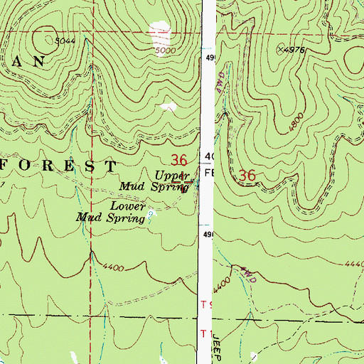 Topographic Map of Upper Mud Spring, OR