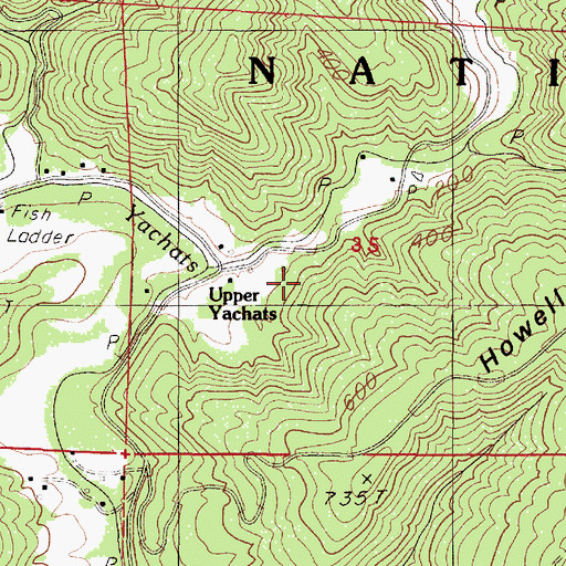 Topographic Map of Upper Yachats School, OR