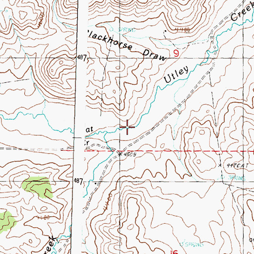 Topographic Map of Utley Creek, OR