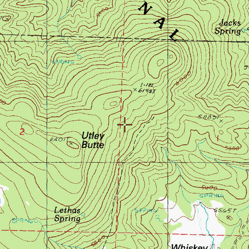 Topographic Map of Utley Creek Trail, OR