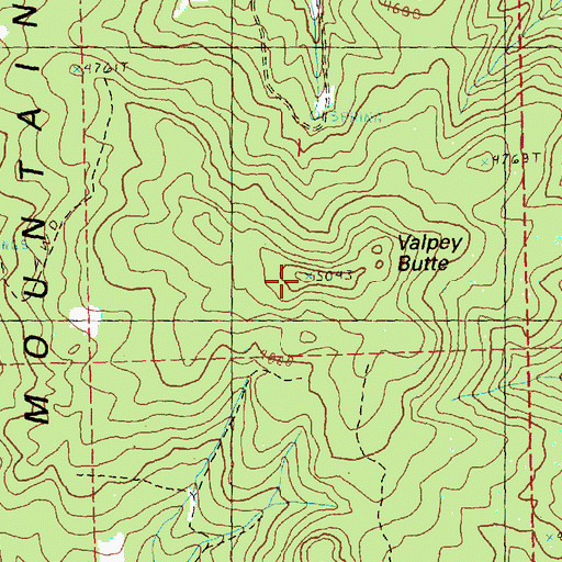 Topographic Map of Valpey Butte, OR